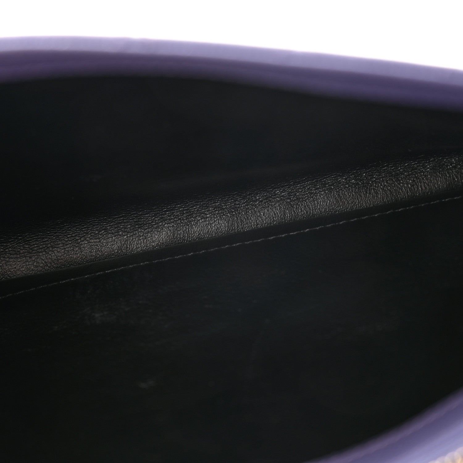 Saint Laurent Grain De Poudre Mixed Matelasse Triquilt Monogram Chain Wallet Mauve 5 of 13