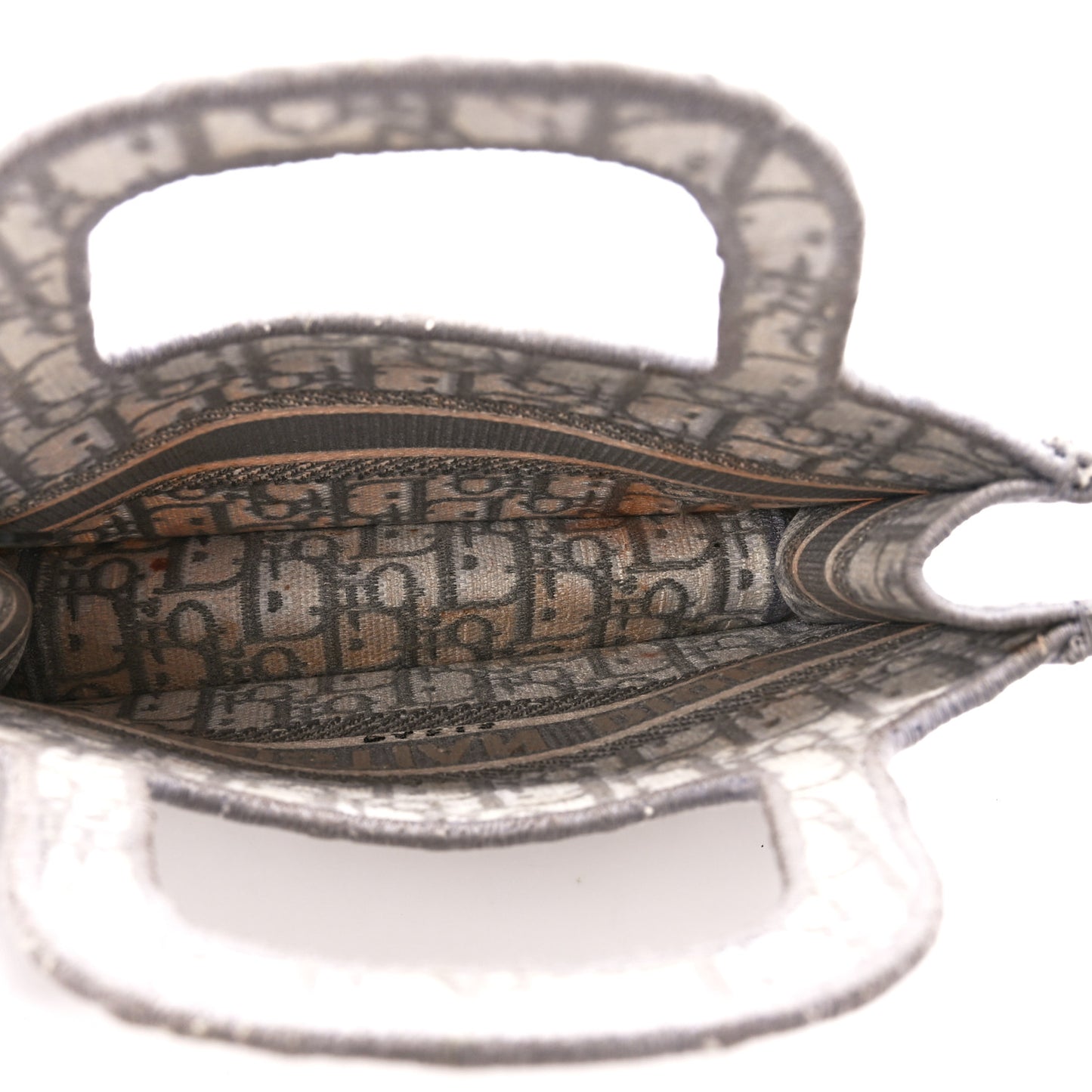 Oblique Mini Book Tote Grey Multicolor