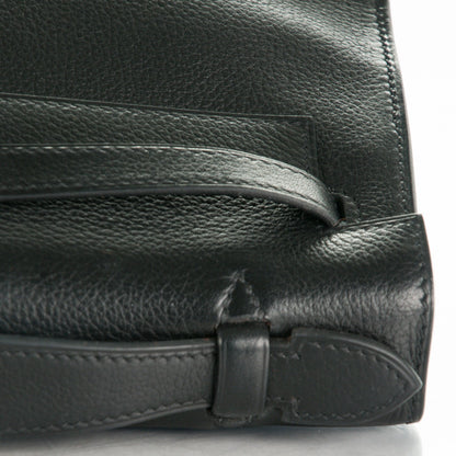 Hermes Evergrain Kelly Pochette Clutch Black 15 of 18