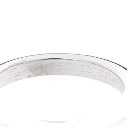 Cartier 18K White Gold Diamond .21ct Solitaire Engagement Ring 50 5.25 4 of 5