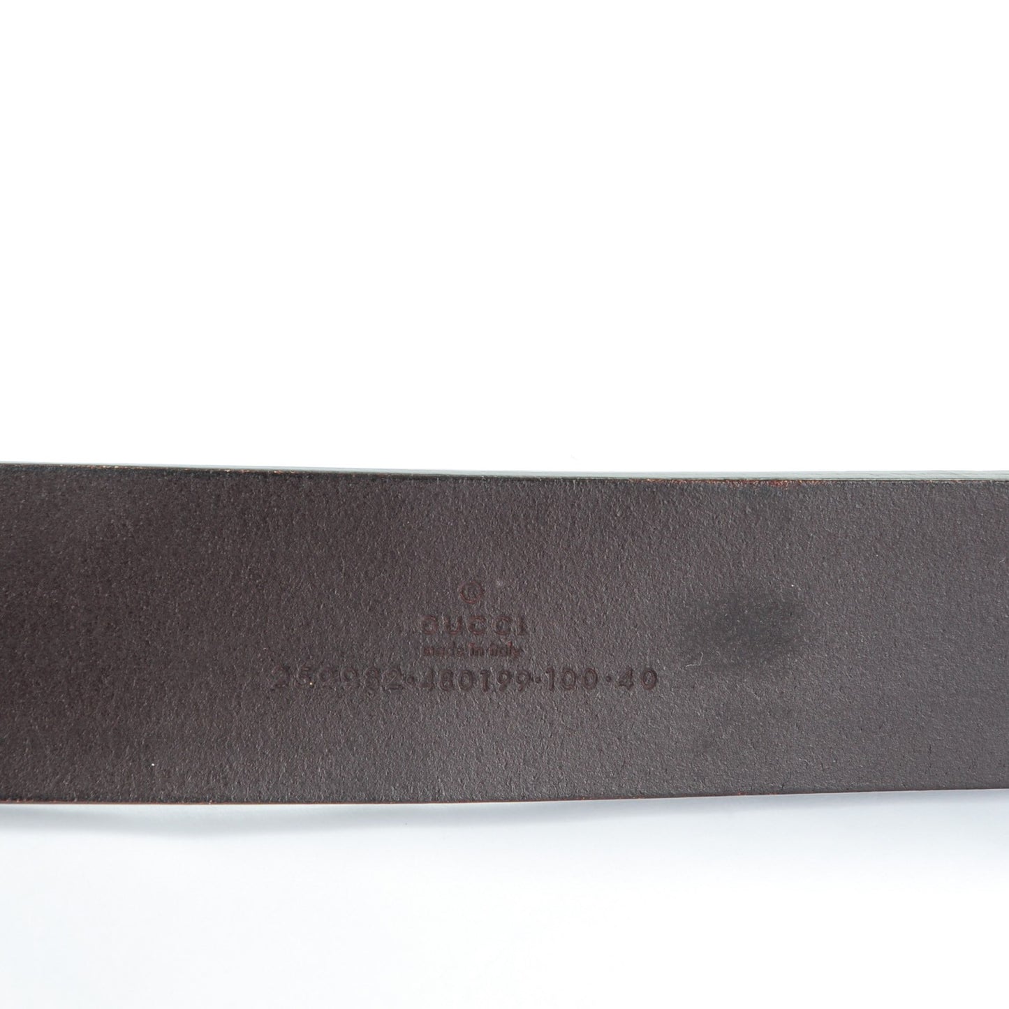 Calfskin Double G Belt 100 40 Dark Brown