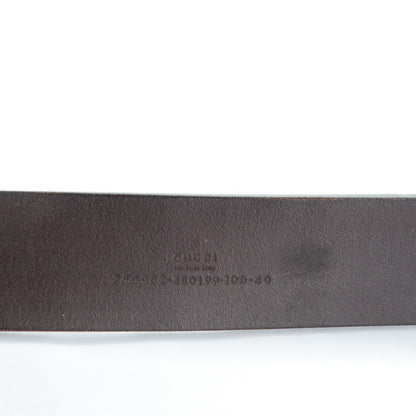 Gucci Calfskin Double G Belt 100 40 Dark Brown 4 of 6