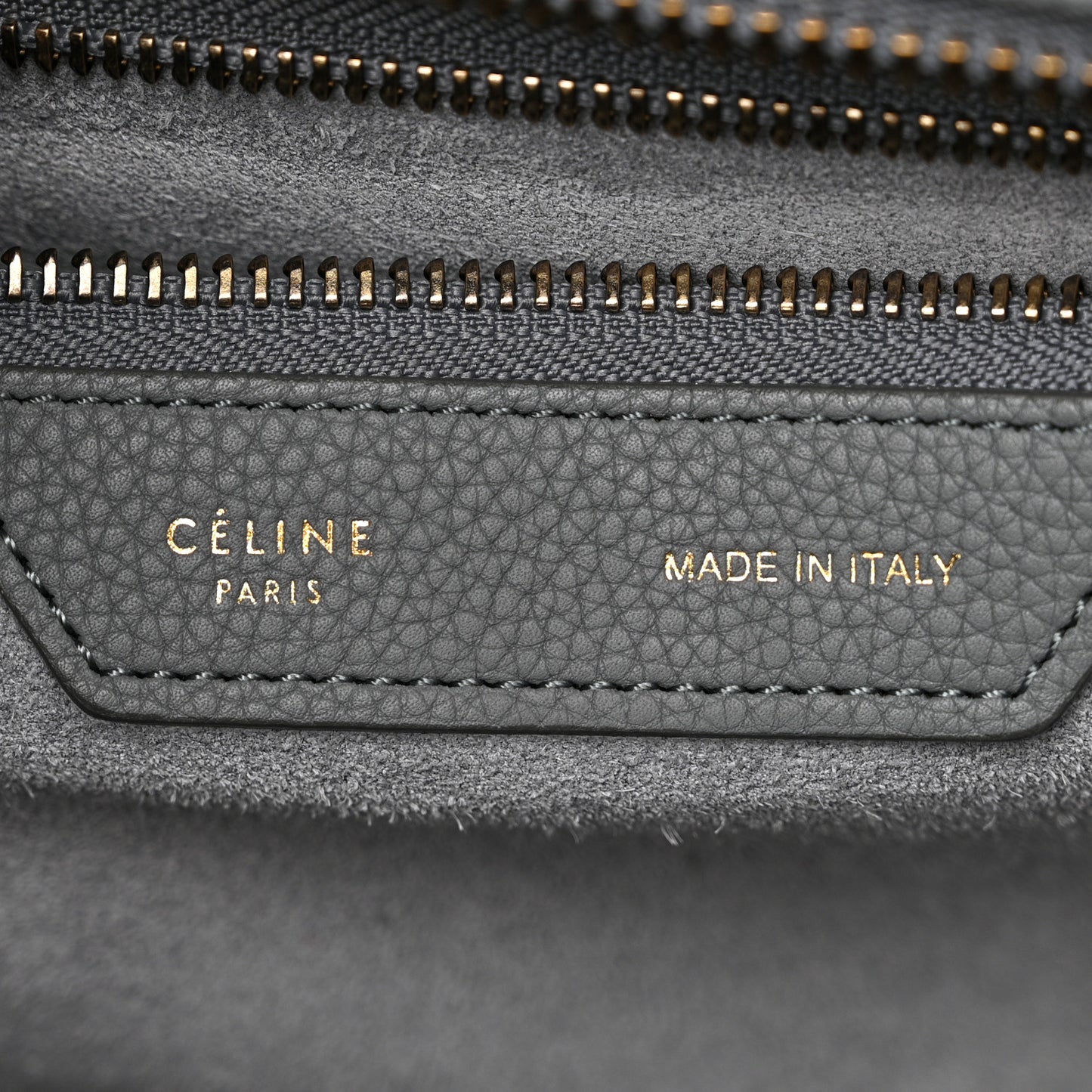 Baby Drummed Calfskin Micro Luggage Kohl