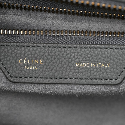 Celine Baby Drummed Calfskin Micro Luggage Kohl 6 of 15