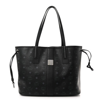 MCM Visetos Medium Liz Reversible Shopper Tote Black 1 of 17