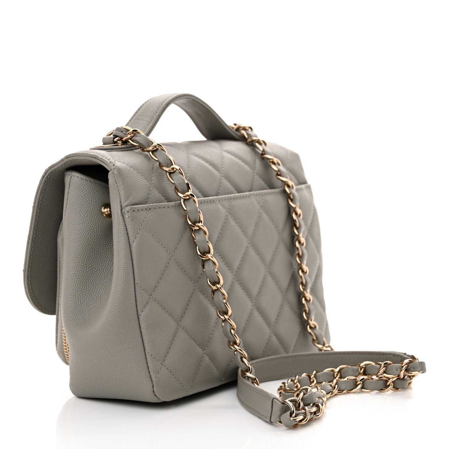 Chanel Caviar Quilted Medium Business Affinity Flap Grey 3 of 12
