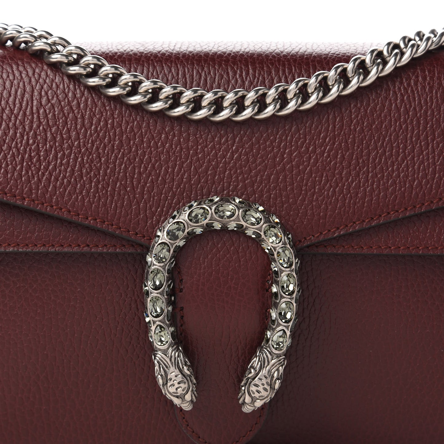 Dollar Calfskin Crystal Small Dionysus Shoulder Bag Vintage Bordeaux