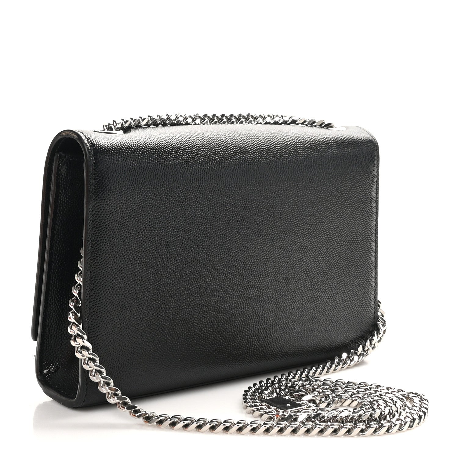 Saint Laurent Grain De Poudre Small Classic Monogram Kate Tassel Satchel Black 2 of 11