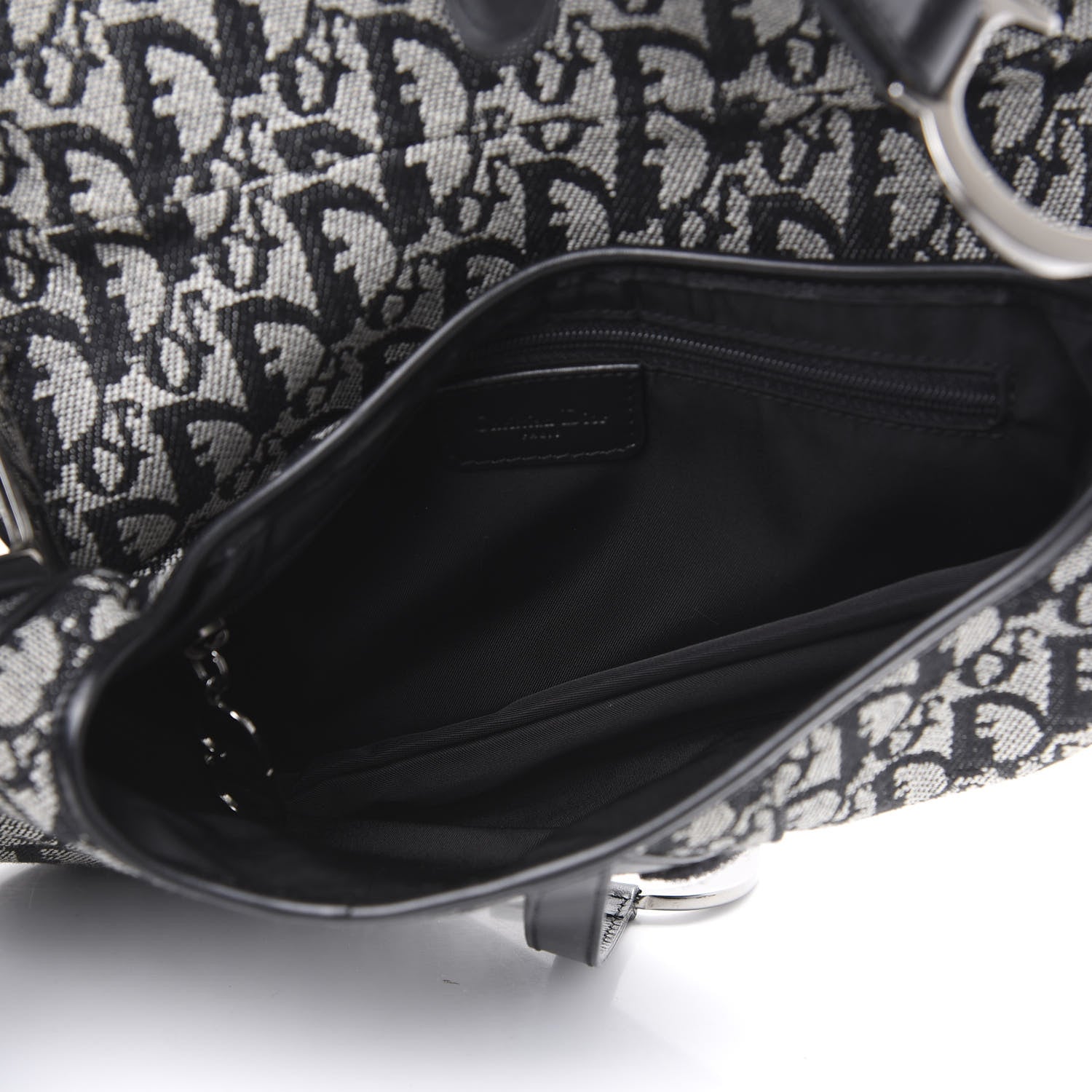 Christian Dior Monogram Saddle Bag Black 5 of 8