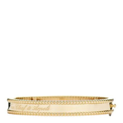 Van Cleef & Arpels 18K Yellow Gold Perlee Signature Bangle Bracelet XS 1 of 3