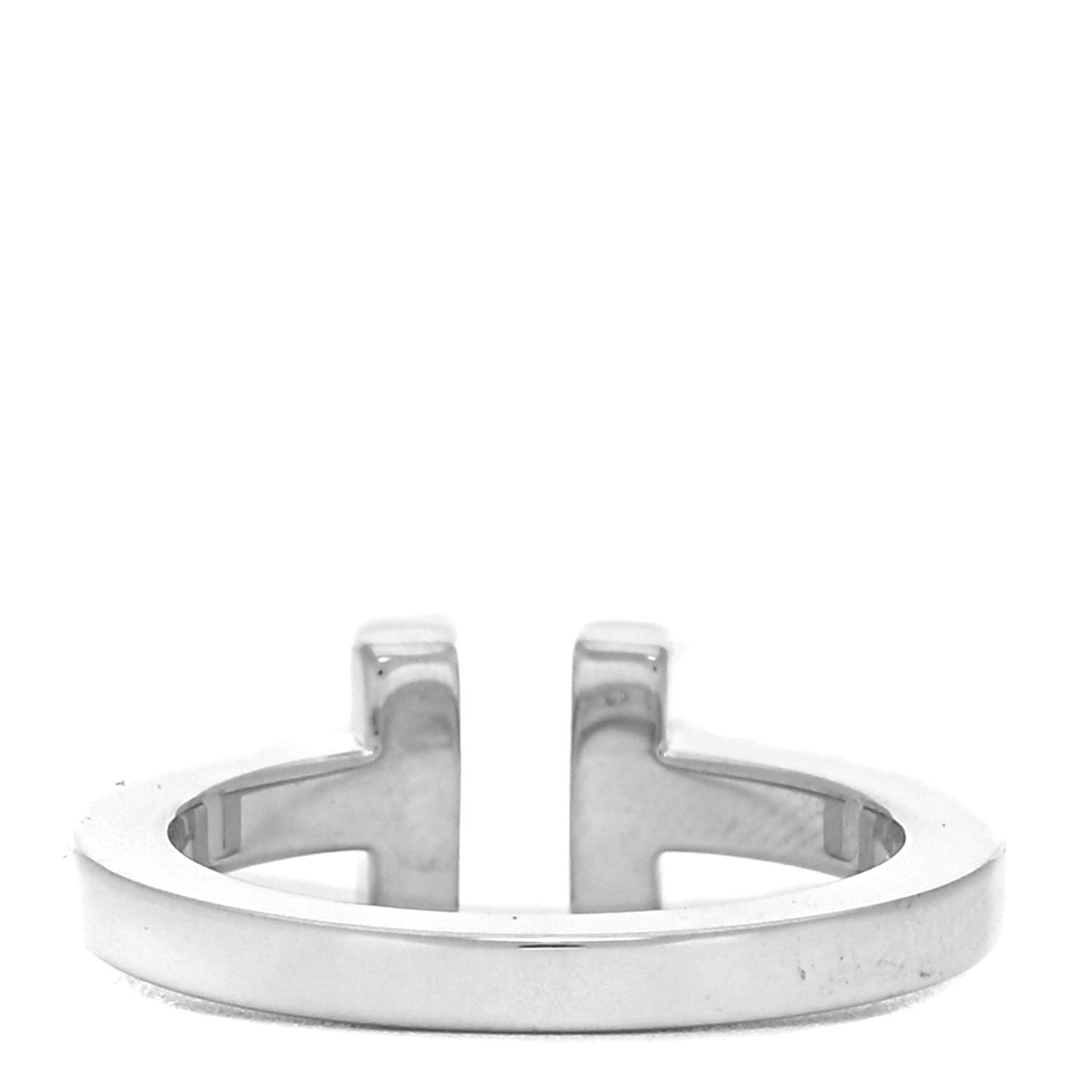 Tiffany Sterling Silver T Square Ring 56 7.5 3 of 4