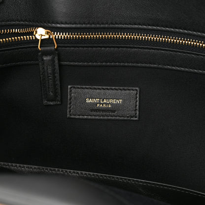 Saint Laurent Calfskin Large Manhattan Shopper Tote Black 6 of 13