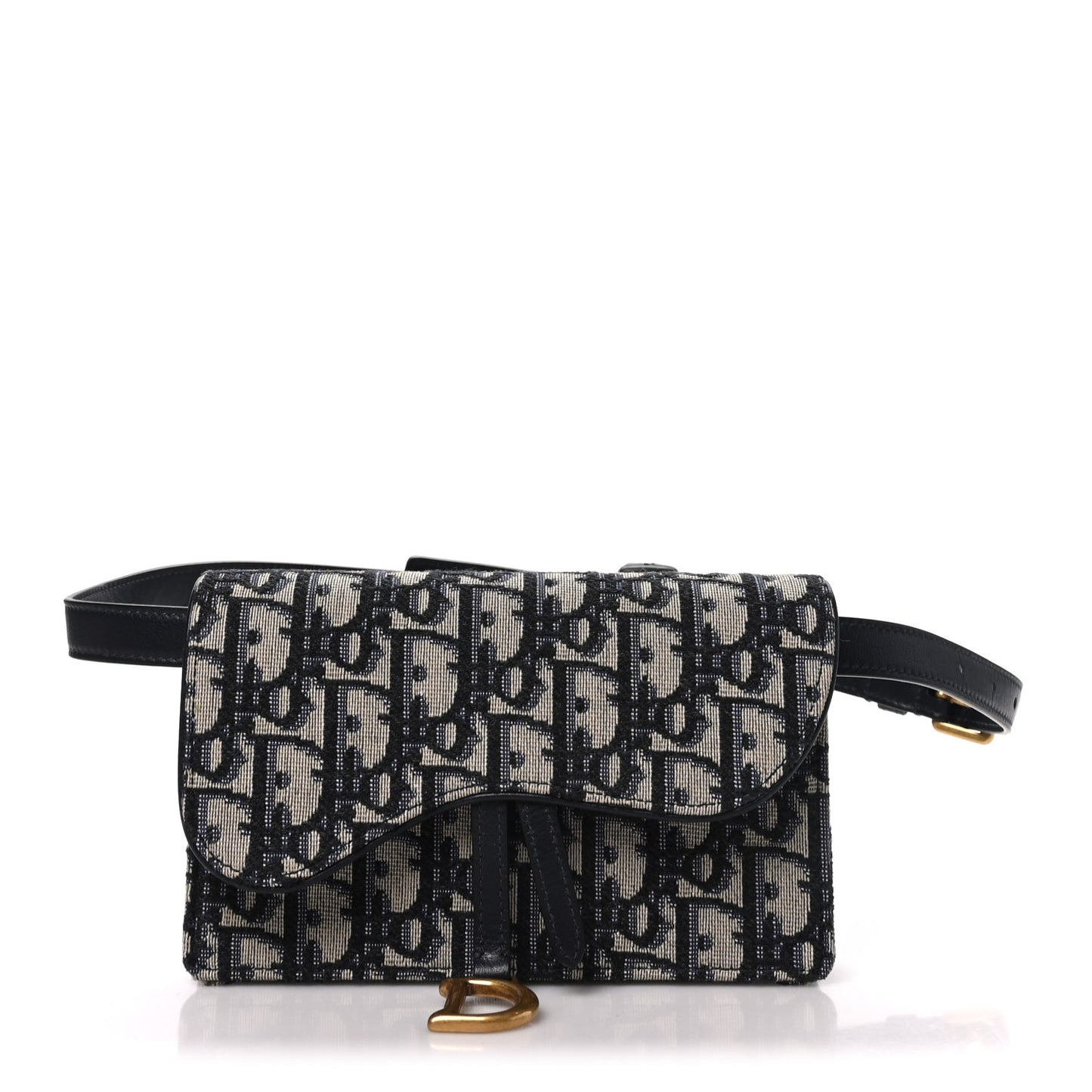 Oblique Saddle Belt Bag Blue