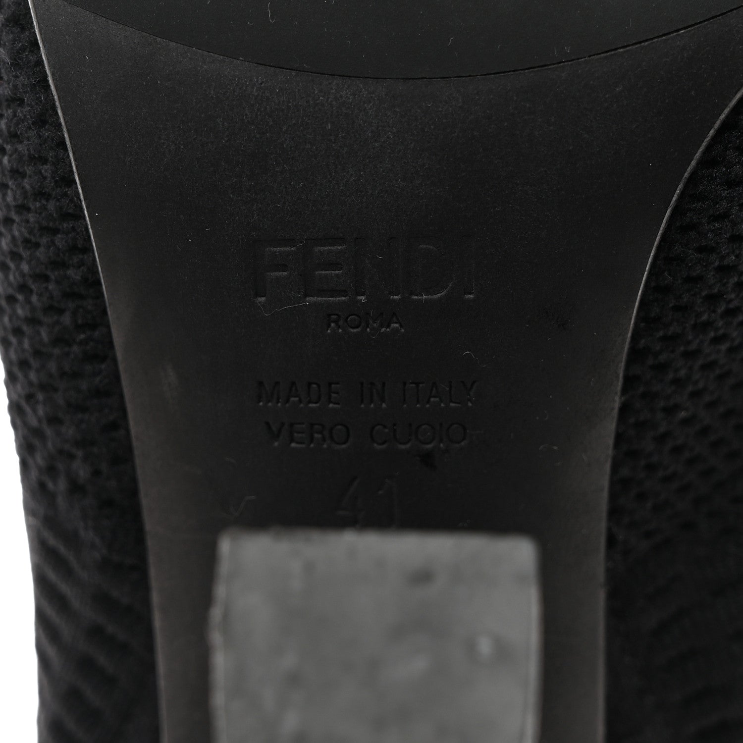 Fendi Stretch Fabric Stripe Rockoko 105mm Sock Boots 41 Black White 6 of 8