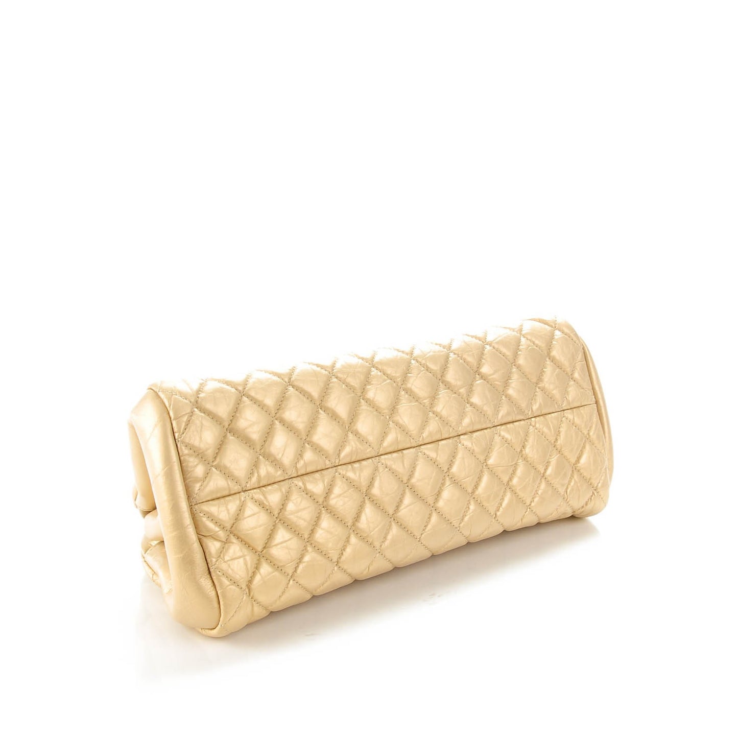Calfskin Quilted Medium Just Mademoiselle Gold