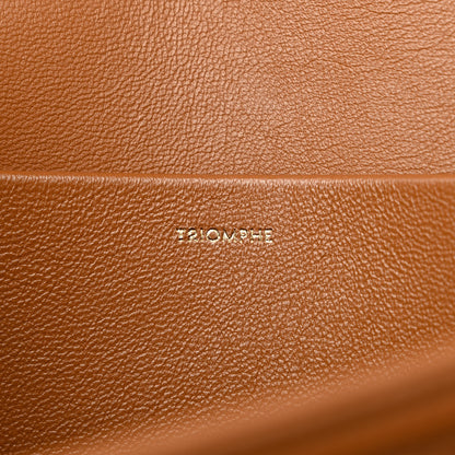 Celine Textile Natural Calfskin Medium Triomphe Bag White Tan 9 of 12