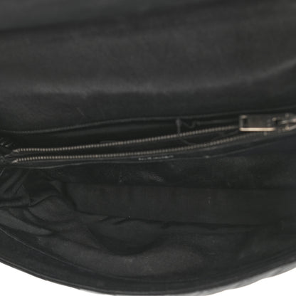 Saint Laurent Sheepskin Matelasse Chevron Monogram Large College Satchel Black 5 of 17