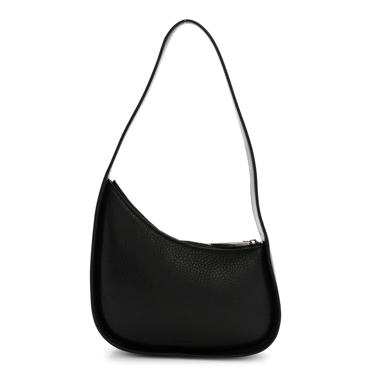 Smooth Calfskin Half Moon Shoulder Bag Black