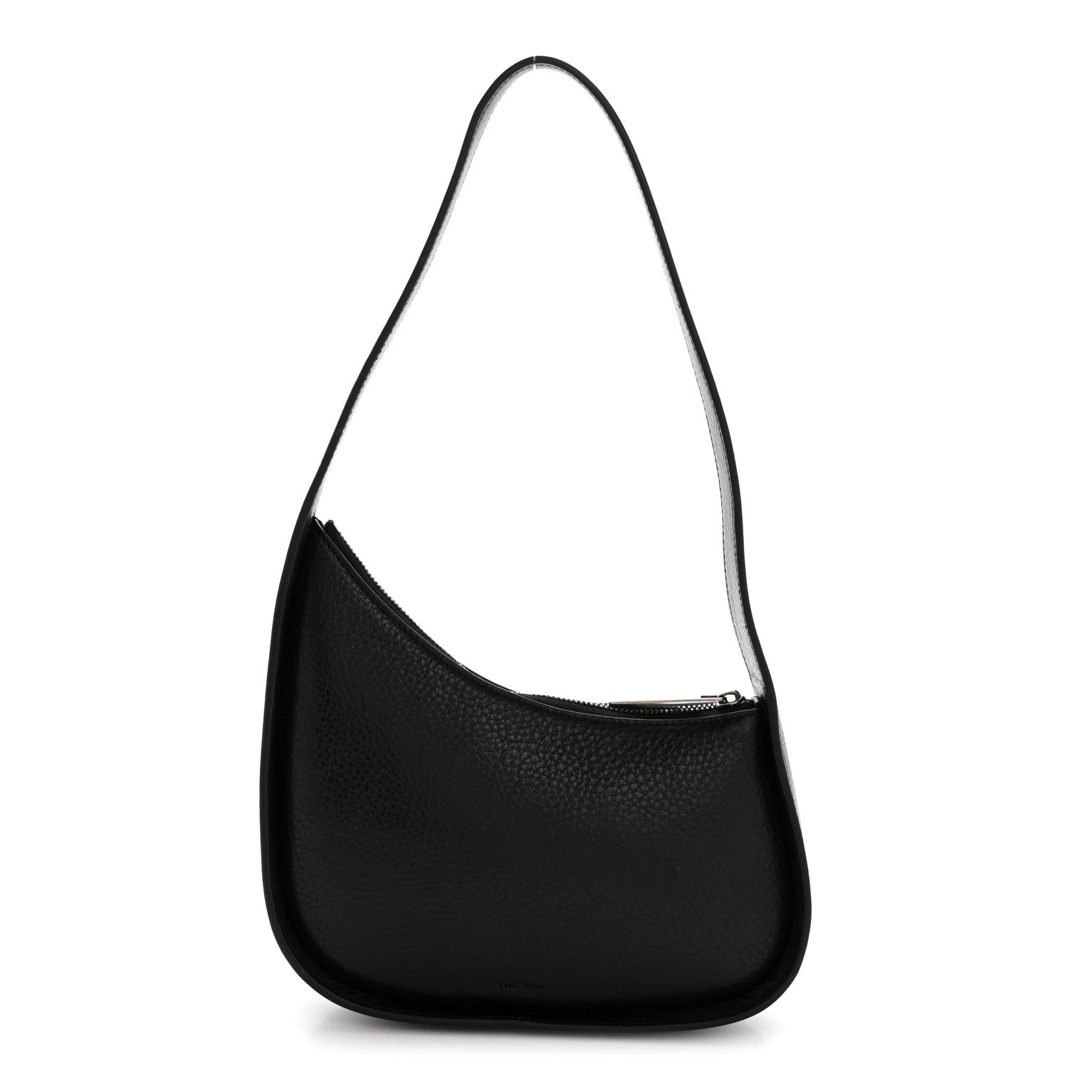 The Row Smooth Calfskin Half Moon Shoulder Bag Black 1 of 11
