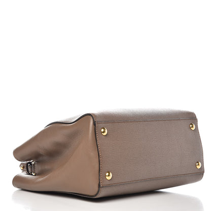 Fendi Vitello Elite Flamingo Petite 2Jours Tote Seppia 4 of 10