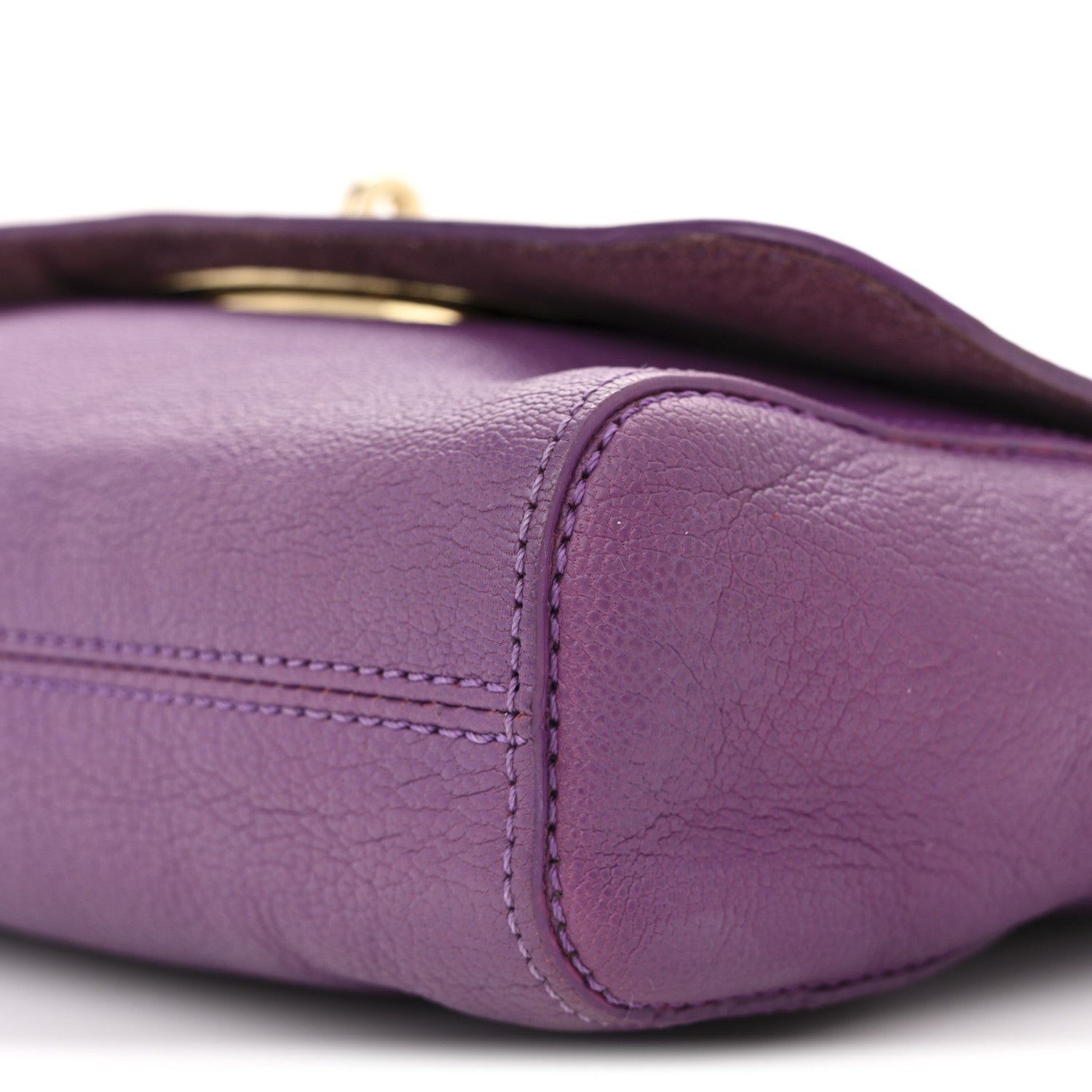 Mulberry Small Classic Grain Calfskin Small Lily Flap Heather 9 of 12