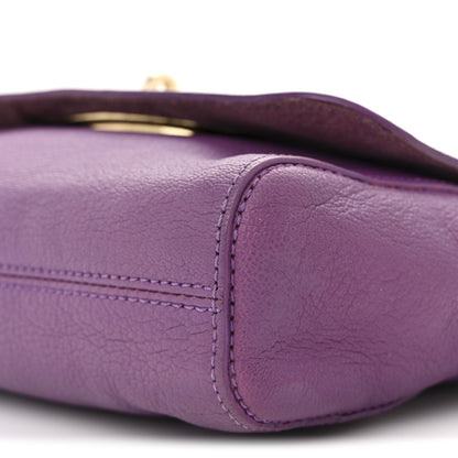 Mulberry Small Classic Grain Calfskin Small Lily Flap Heather 9 of 12