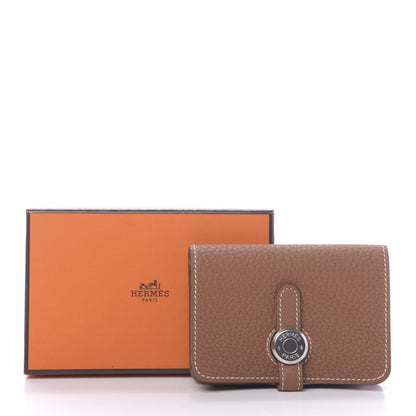 Hermes Togo Dogon Card Case Key Holder Gold 11 of 11