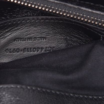 Saint Laurent Calfskin Mixed Matelasse Triquilt Large Monogram Envelope Satchel Black White 7 of 13