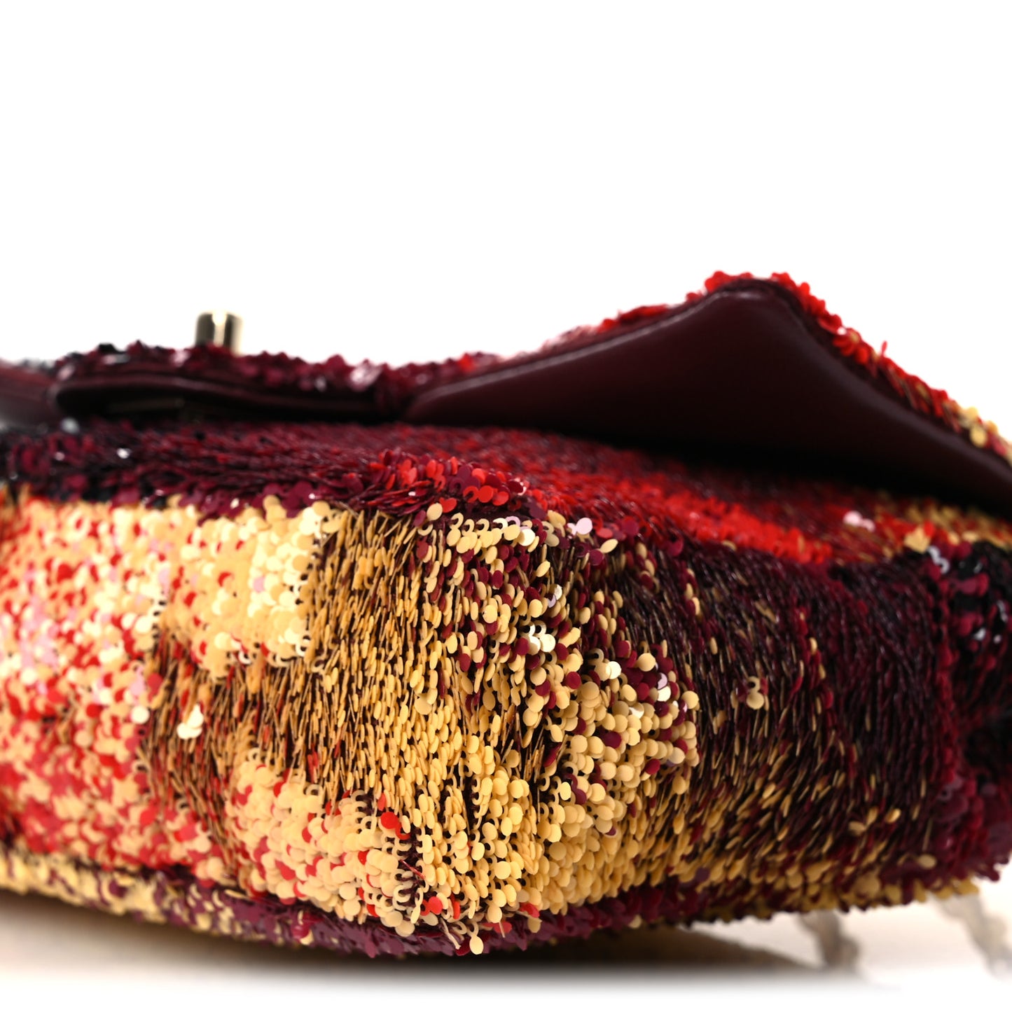 Shaded Sequins Mini Flap Black Burgundy Red Yellow