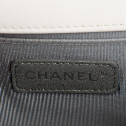 Chanel Calfskin Stitched Medium Boy Flap White 6 of 8