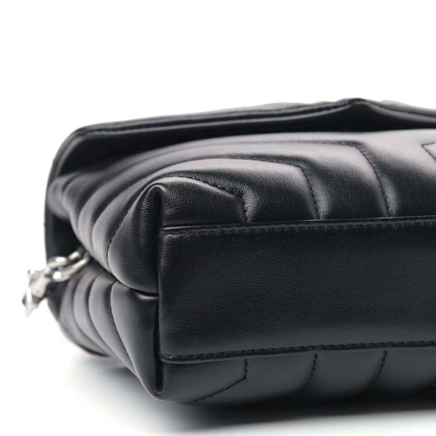 Saint Laurent Calfskin Y Quilted Monogram Toy Loulou Crossbody Bag Black 6 of 10