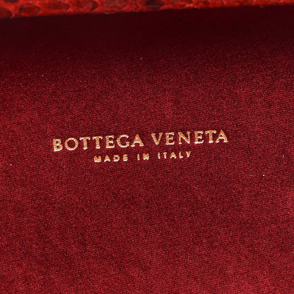 Bottega Veneta Satin Intreccio Impero Ayers Chain Knot Clutch Red 6 of 9