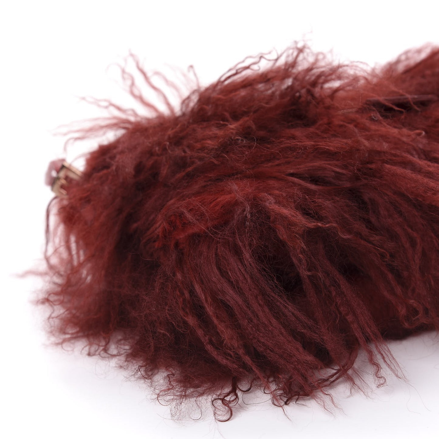 Fur Crocodile Baguette Rosso