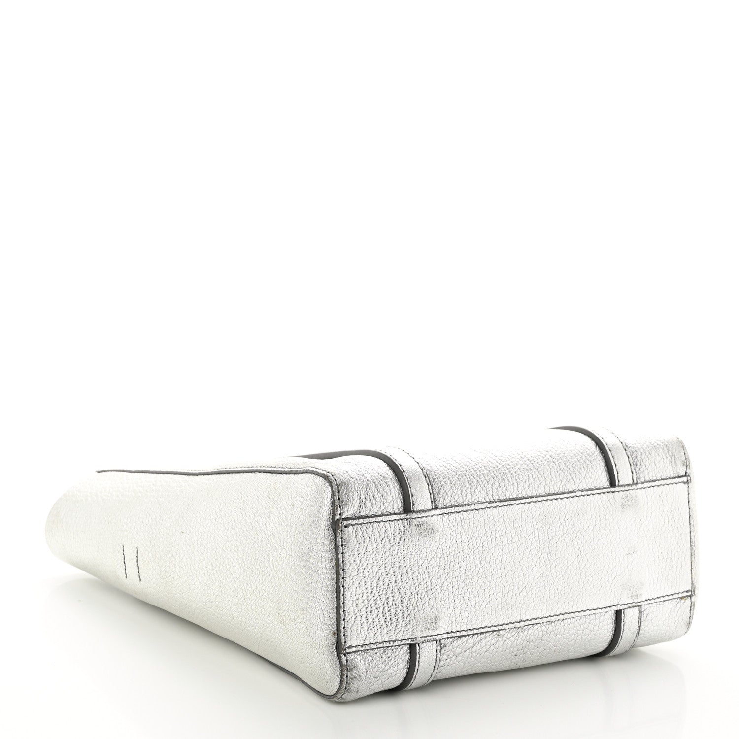 Balenciaga Metallic Goatskin Logo XXS Everyday Tote Argent Black 4 of 13