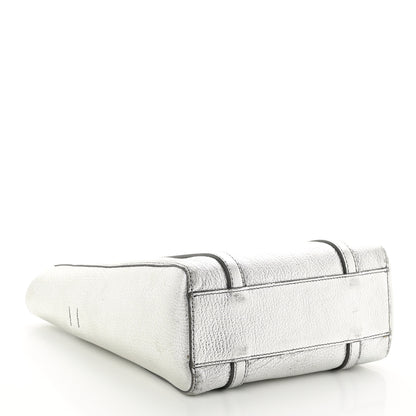 Balenciaga Metallic Goatskin Logo XXS Everyday Tote Argent Black 4 of 13