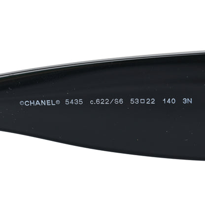 Chanel Acetate Rectangle Sunglasses 5435 Black 6 of 7