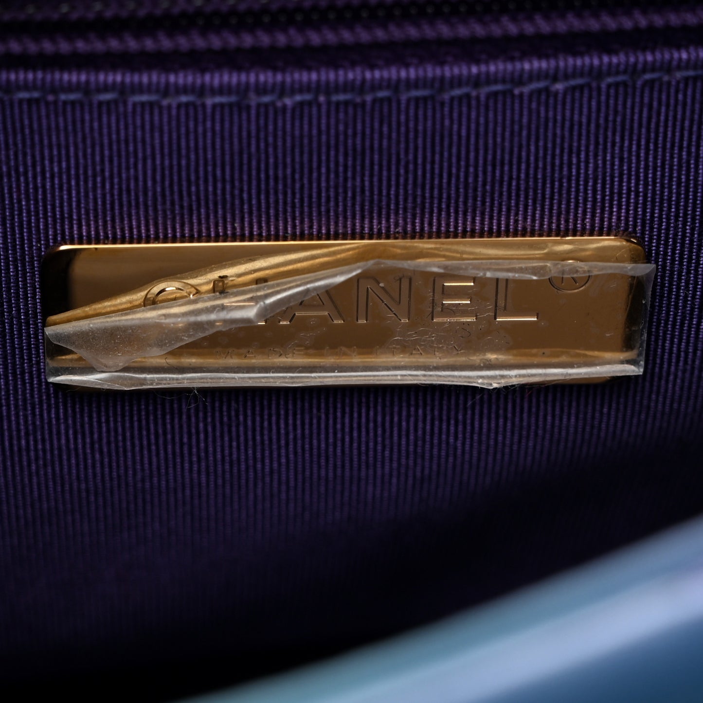 Tie Dye Calfskin Quilted Medium Chanel 19 Flap Blue Purple