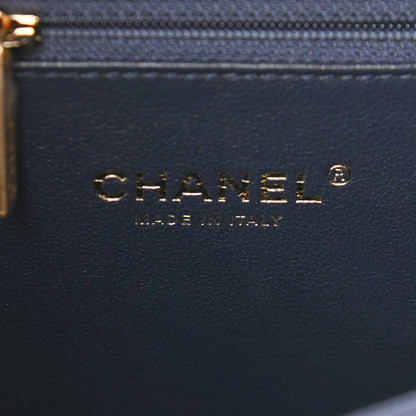 Chanel Caviar Quilted Medium CC Filigree Vanity Case Navy 5 of 8