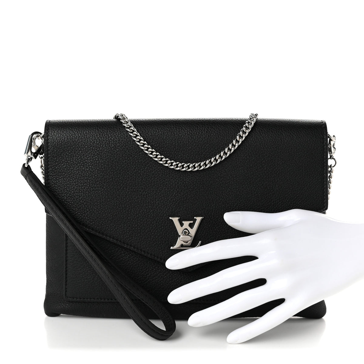 Soft Calfskin My Lockme Pochette Black