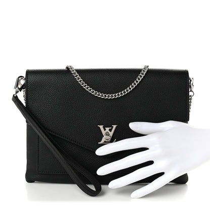 Louis Vuitton Soft Calfskin My Lockme Pochette Black 2 of 9
