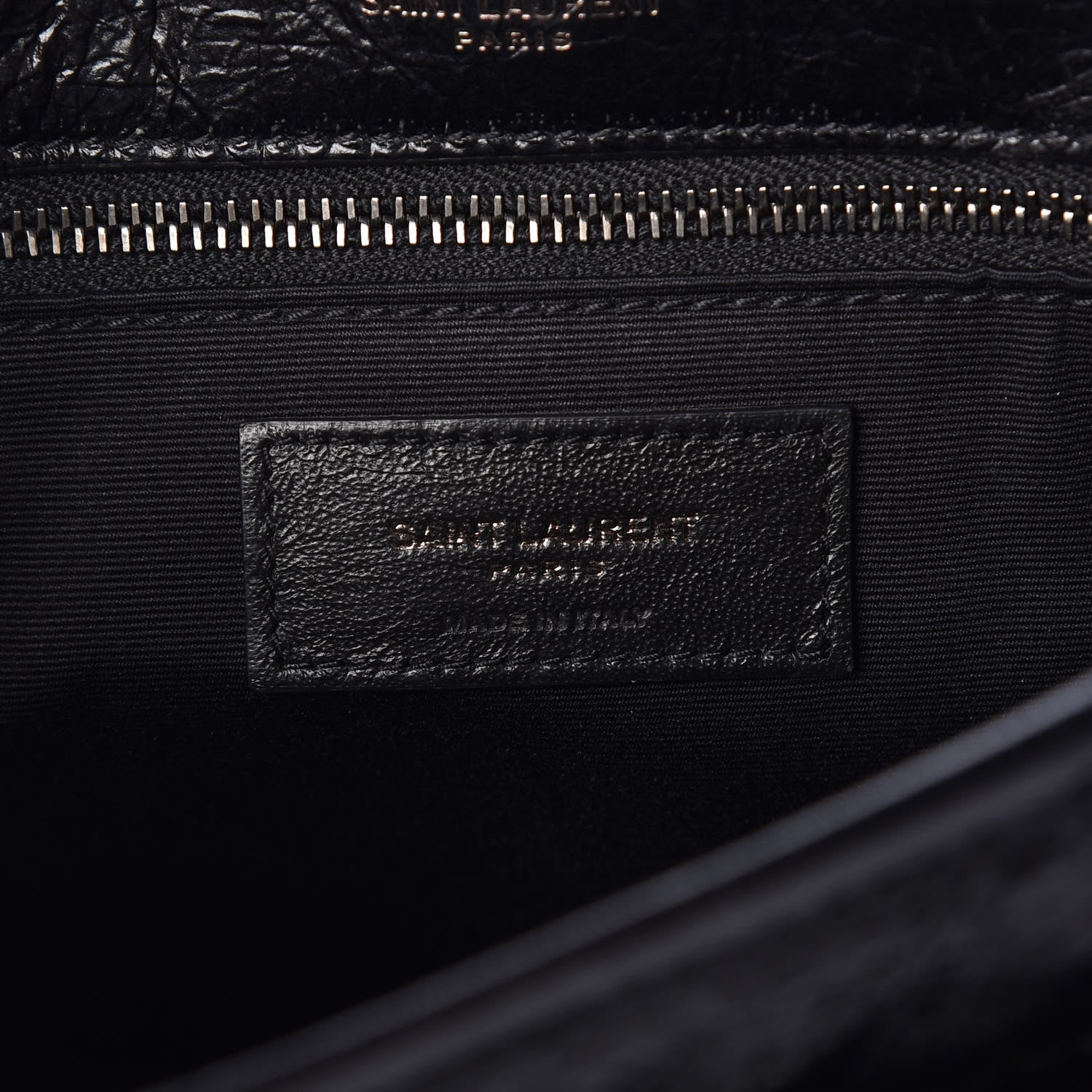 Saint Laurent Crinkled Calfskin Matelasse Monogram Medium Niki Chain Satchel Black 6 of 8