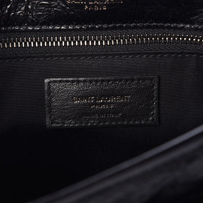 Saint Laurent Crinkled Calfskin Matelasse Monogram Medium Niki Chain Satchel Black 6 of 8