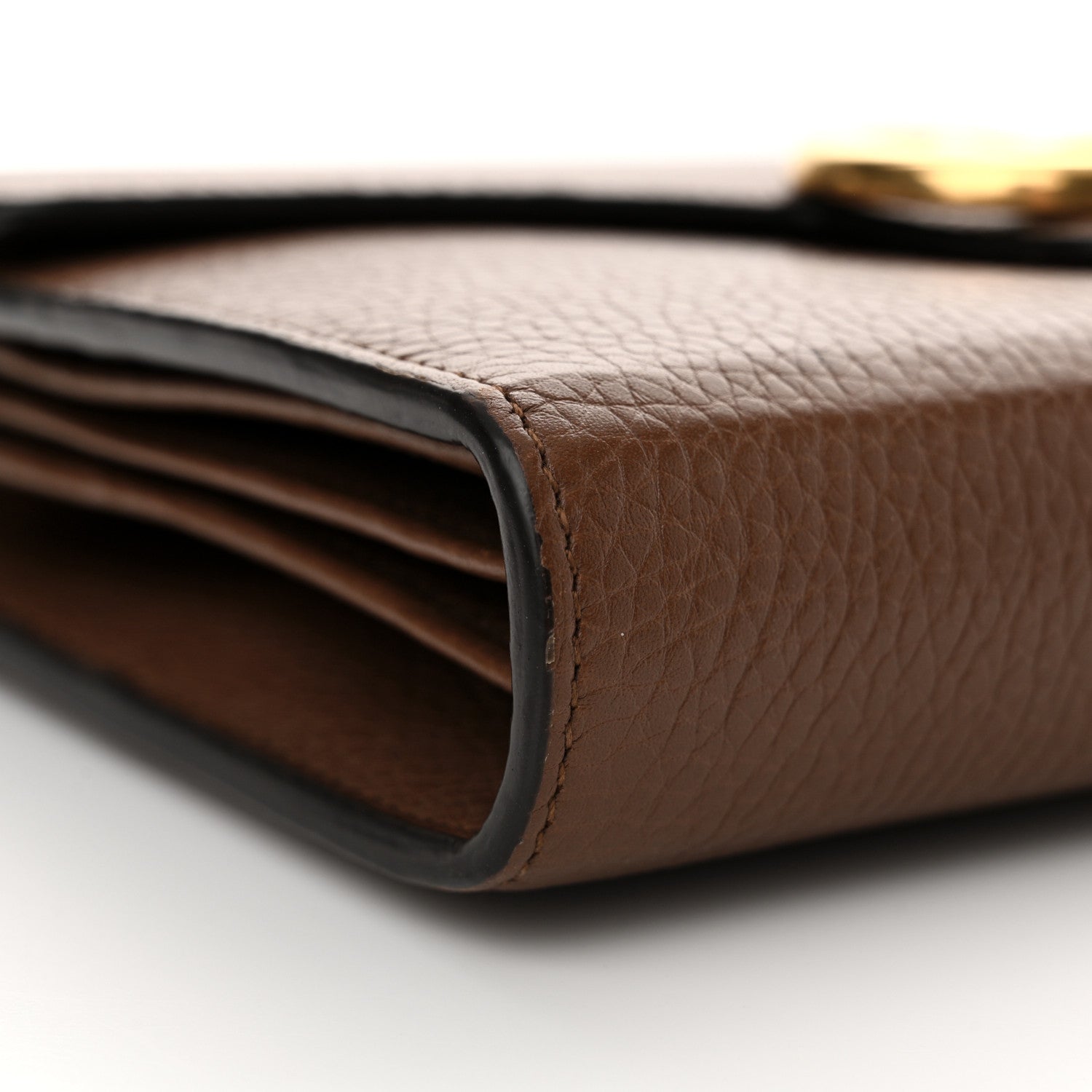 Gucci Cellarius Calfskin GG Marmont Chain Wallet Nut Brown 11 of 12
