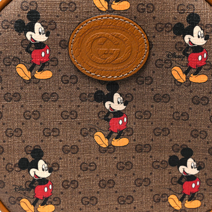 Gucci X DISNEY Mini Vintage GG Supreme Monogram Mickey Mouse Round Backpack Beige Vintage Sun Oil 8 of 10