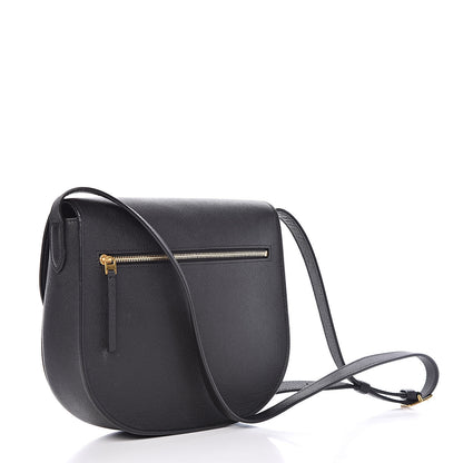 Celine Grained Calfskin Medium Trotteur Black 3 of 8
