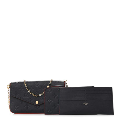 Louis Vuitton Empreinte Pochette Felicie Chain Wallet Marine Rouge 1 of 10