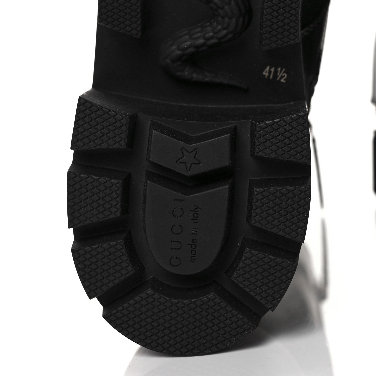 Gucci Magnum Calfskin Cirano Lux Web Lace Up Tall Combat Boots 41.5 Black Verde Hibiscus Red 6 of 8