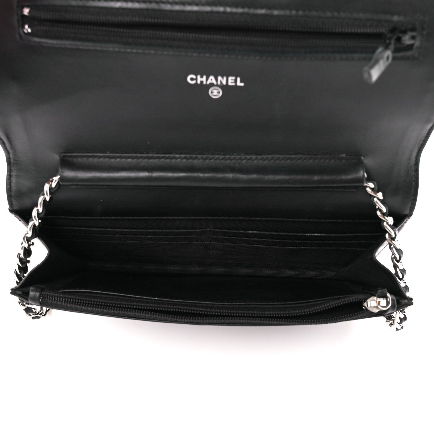 Chanel Caviar Timeless CC Wallet on Chain WOC Black 5 of 12