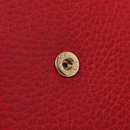 Gucci Dollar Calfskin Interlocking G Chain Wallet Red 13 of 15