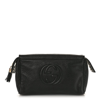 Gucci Pebbled Calfskin Soho Cosmetic Case Black 1 of 9